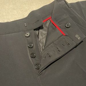 Prada men size 30 black pants button down polyester elastane straight leg button